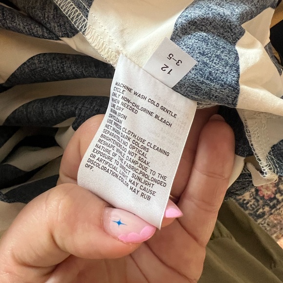 💙 NWT Marimekko x Uniqlo Navy and White Wave Pattern Midi Dress- size L 💙 - Picture 9 of 9